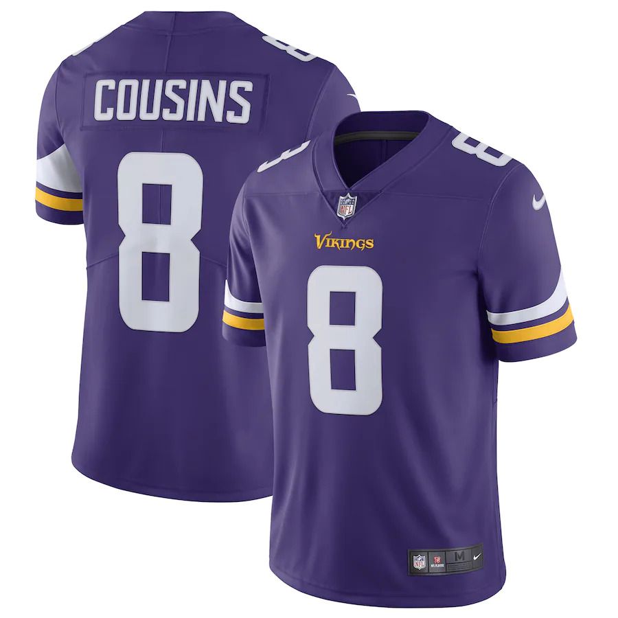 Men Minnesota Vikings 8 Kirk Cousins Nike Purple Vapor Untouchable Limited NFL Jersey